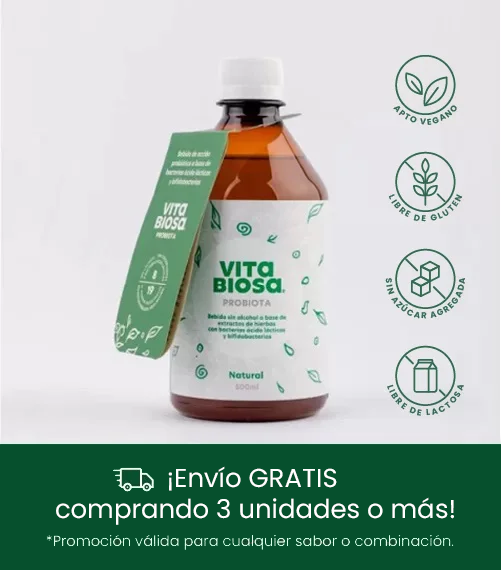 Vita Biosa sabor natural, promo envío gratis comprando 3 botellas o más